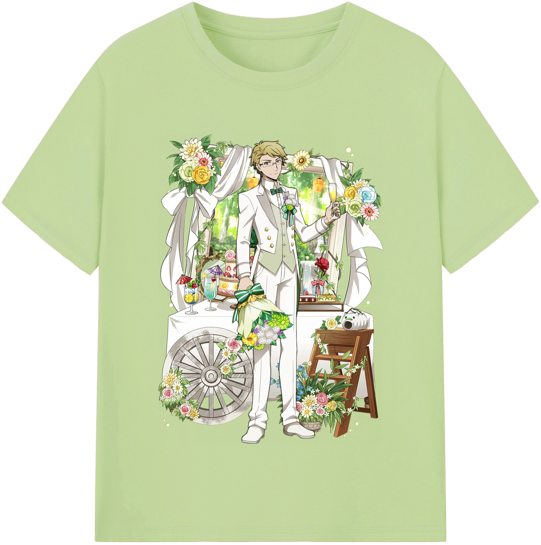 （画像用） 文豪ストレイドッグス Bungo Stray Dogs 綿100％半袖Tシャツ（フロントプリント）